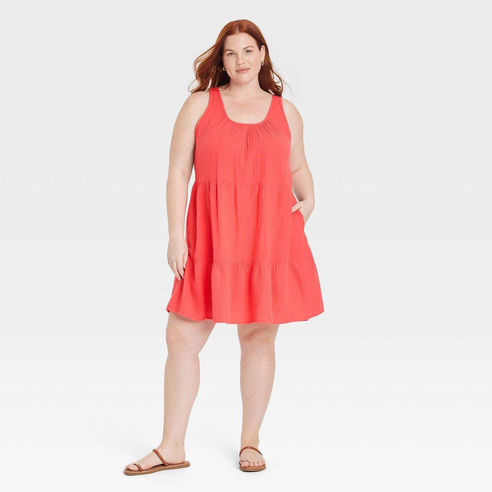 Mini Sundress - Coral Red XXL